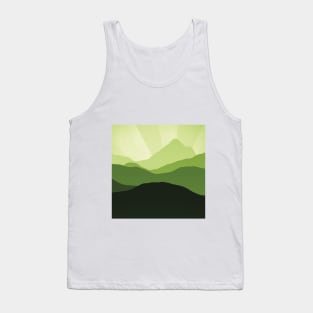 Green Mountains and sunset Tank Top